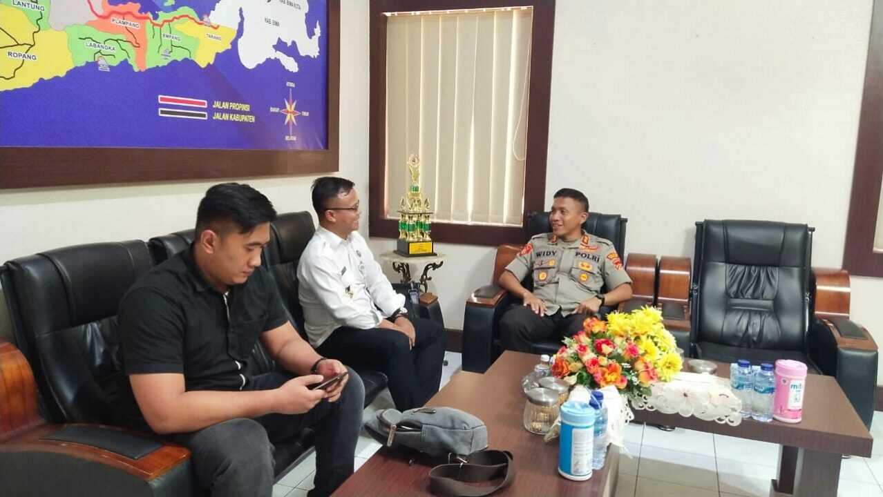 Kunjungan Kerja dalam Rangka Koordinasi P4GN Antara Kepala BNNK Sumbawa dengan Kapolres Sumbawa