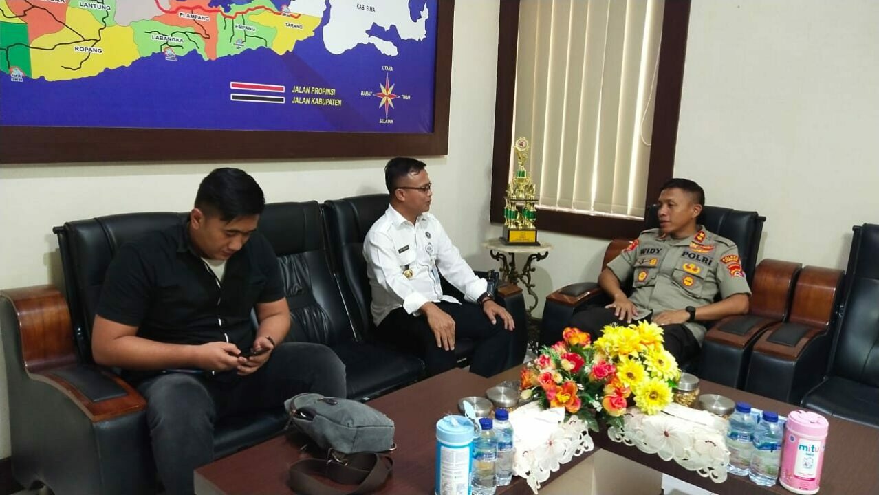 Kunjungan Kerja dalam Rangka Koordinasi P4GN Antara Kepala BNNK Sumbawa dengan Kapolres Sumbawa
