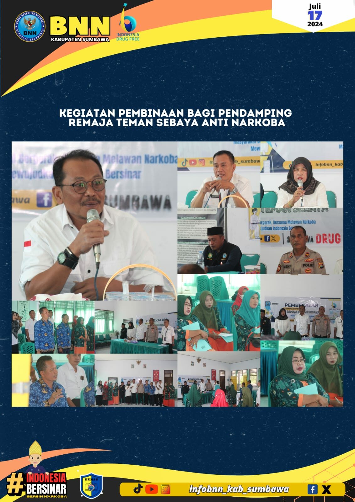 Pembinaan Bagi Pendamping Remaja Teman Sebaya Anti Narkoba Pembinaan Bagi Pendamping Remaja Teman Sebaya Anti Narkoba