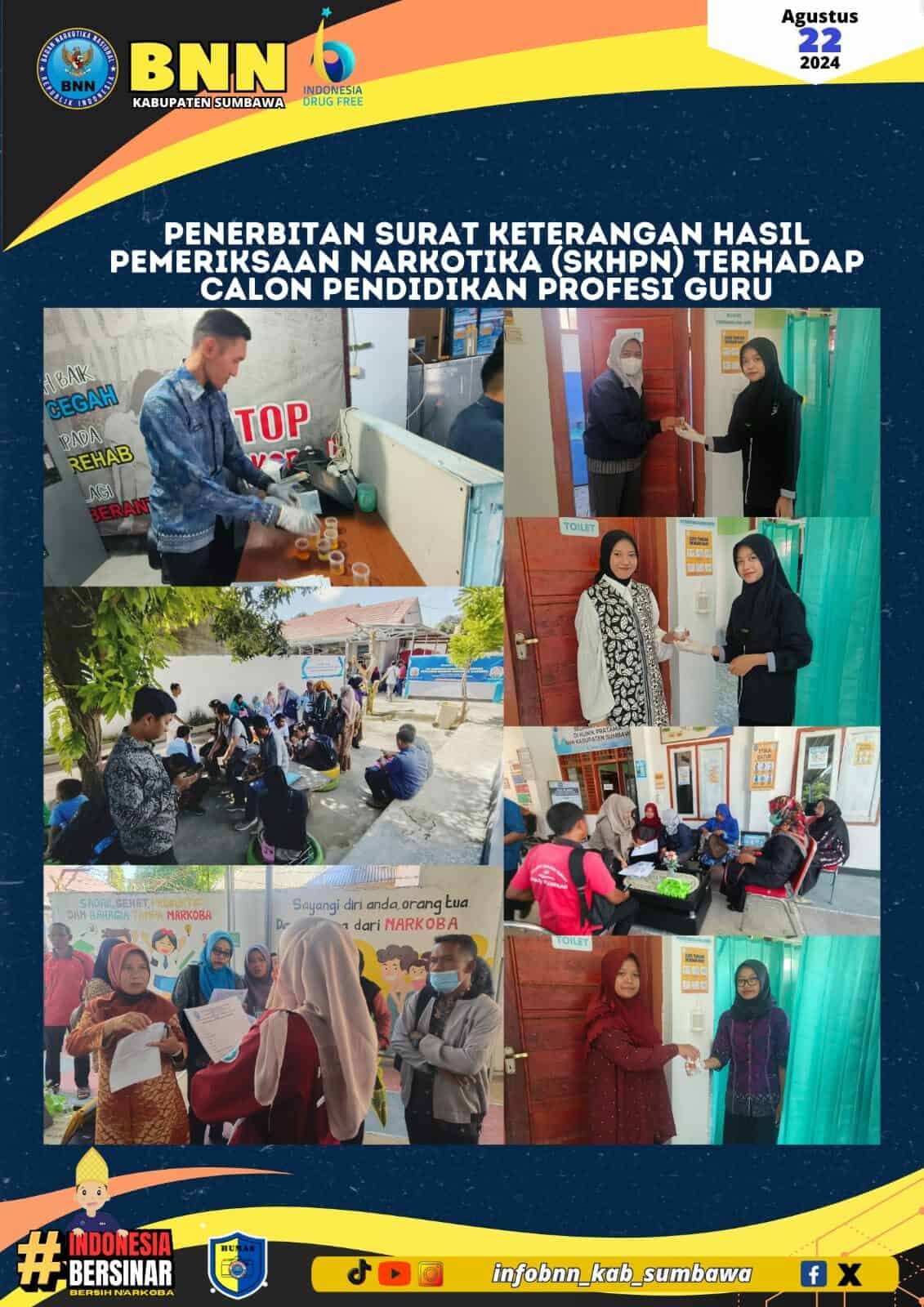 enerbitan Surat Keterangan Hasil Pemeriksaan Narkotika (SKHPN) terhadap Calon Pendidikan Profesi Guru
