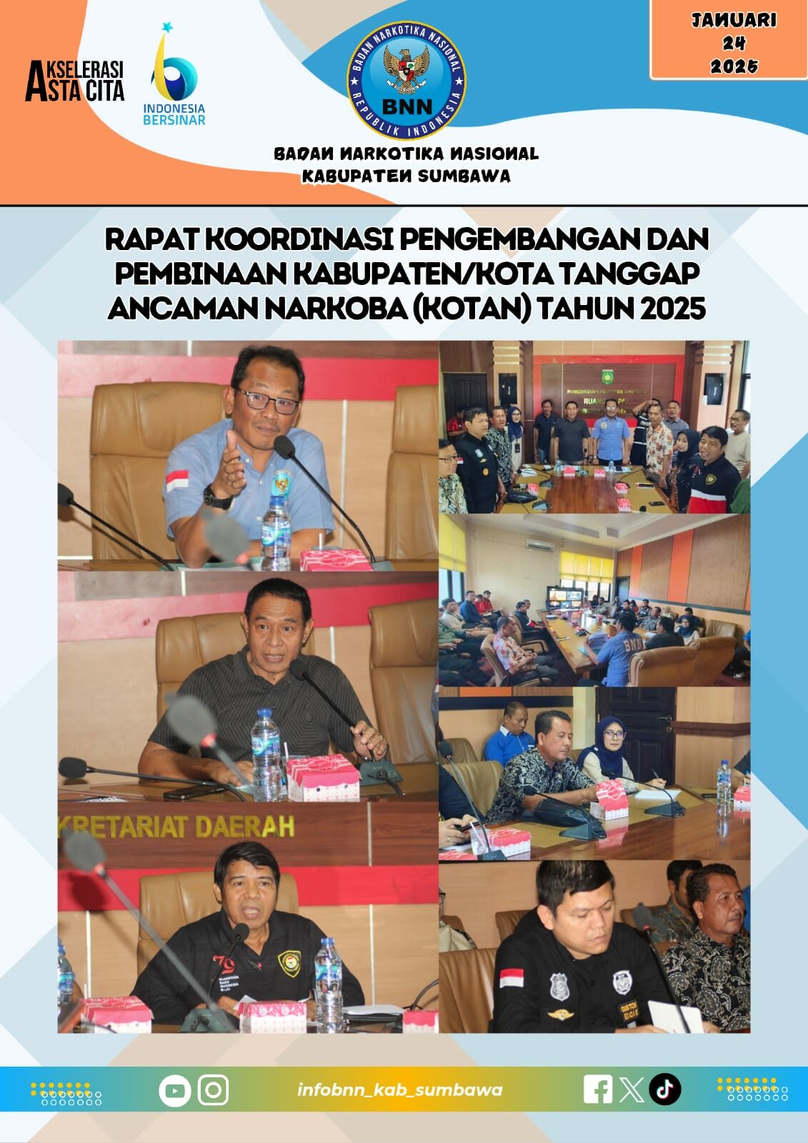 Rapat Koordinasi Pengembangan dan Pembinaan Kabupaten/Kota Tanggap Ancaman Narkoba (KOTAN) Tahun 2025 Rapat Koordinasi Pengembangan dan Pembinaan Kabupaten/Kota Tanggap Ancaman Narkoba (KOTAN) Tahun 2025