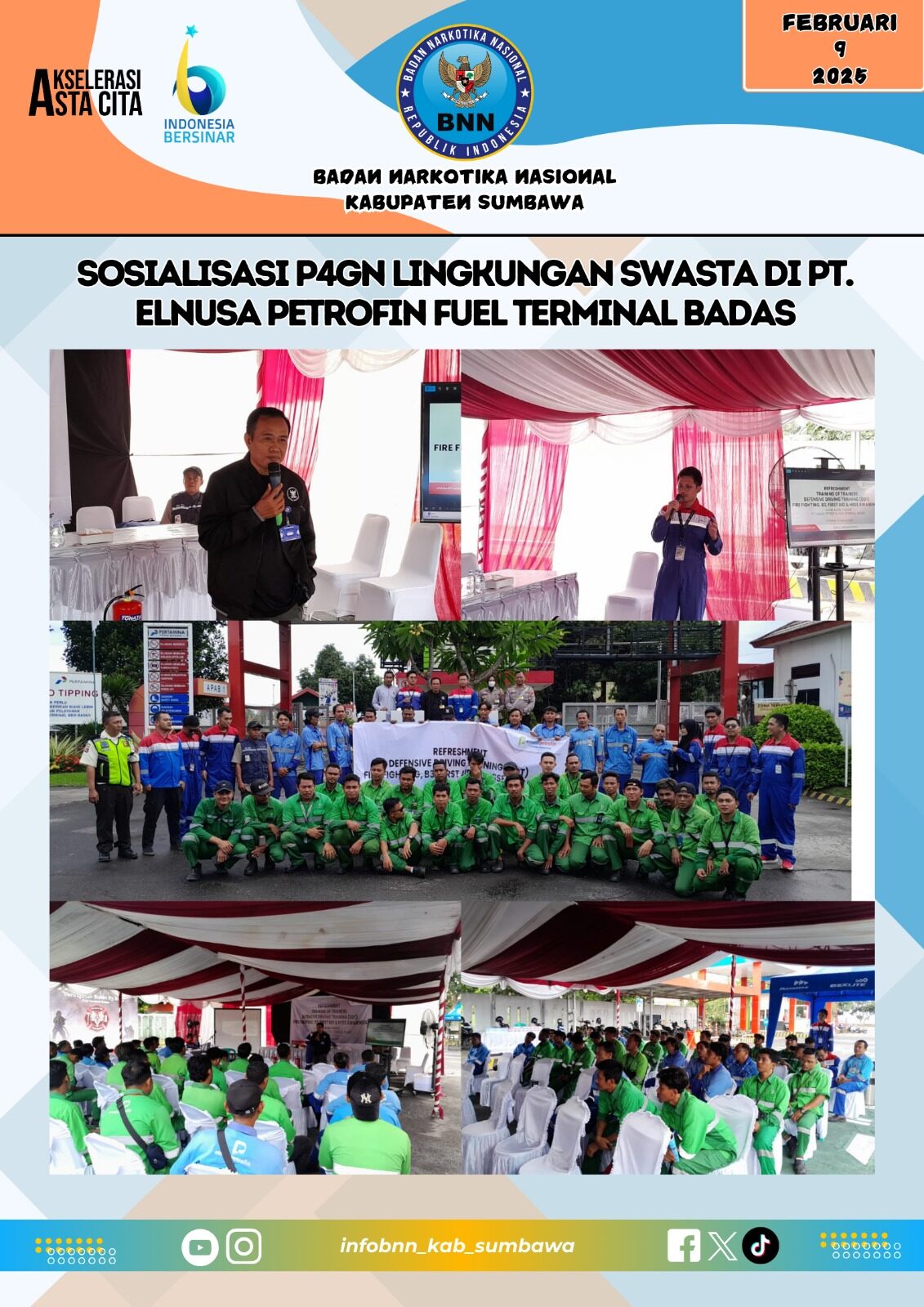 Sosialisasi P4GN Lingkungan Swasta di PT. Elnusa Petrofin Fuel Terminal Badas Sosialisasi P4GN Lingkungan Swasta di PT. Elnusa Petrofin Fuel Terminal Badas